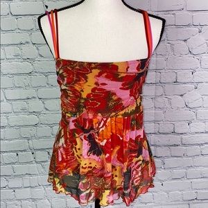 Weston Wear Red, Yellow, & Orange Top Size Large